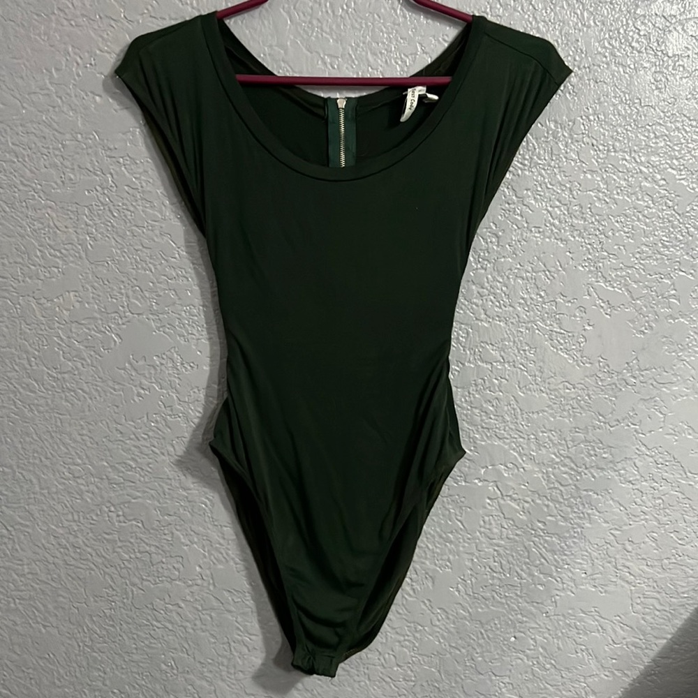 Dark Green Tucked in Top